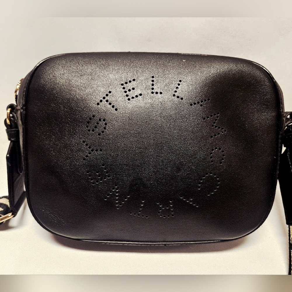 Stella McCartney Logo Camera Crossbody Bag Black Purse REPAIRED - Picture 2 of 11